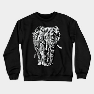 Bull Elephant Front-on View | African Wildlife Crewneck Sweatshirt